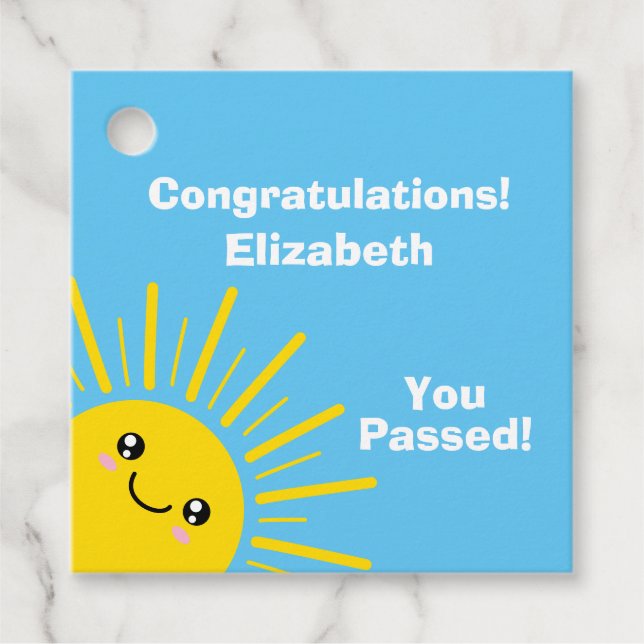 Etiquetas Para Recuerdos Felicitaciones Sunshine (Anverso)