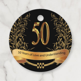 Etiquetas Para Recuerdos Feliz 50° aniversario Boda