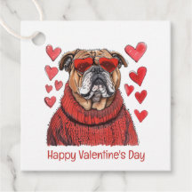 Feliz Bulldog en inglés de San Valentín