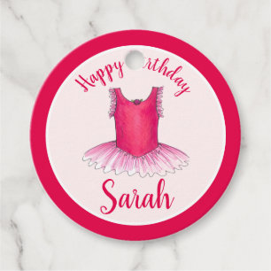 Etiquetas Para Recuerdos Feliz cumpleaños Ballet Rosa Dance Ballerina Tutu