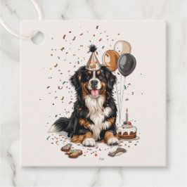 Etiquetas Para Recuerdos Feliz cumpleaños Bernese Mountain Dog