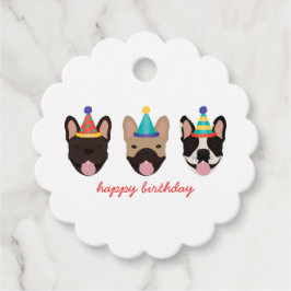 Etiquetas Para Recuerdos Feliz cumpleaños Bulldog francés Gorras Fiestas Re