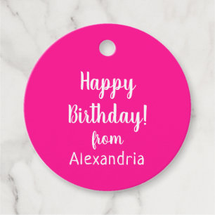Etiquetas Para Recuerdos Feliz cumpleaños desde el nombre regalo de cumplea