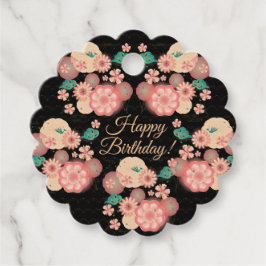 Etiquetas Para Recuerdos Feliz cumpleaños - Jardín de flores de primavera