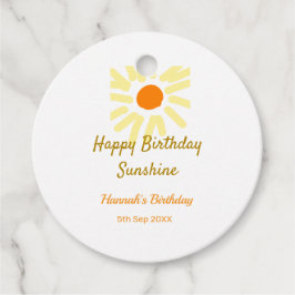 Etiquetas Para Recuerdos Feliz cumpleaños, sol, naranja amarillo.