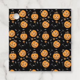 Etiquetas Para Recuerdos Feliz Derivación De Calabaza De Halloween O Cubo D