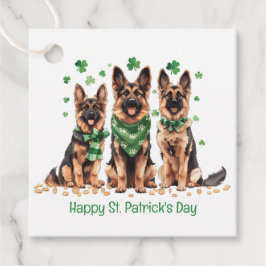 Etiquetas Para Recuerdos Feliz Día de San Patricio, perros pastores alemane