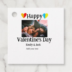 Etiquetas Para Recuerdos Feliz Día de San Valentín agregar foto de nombre d