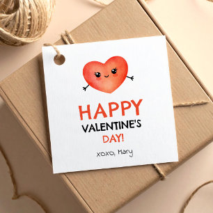 Etiquetas Para Recuerdos Feliz día de San Valentín con corazón de bebé