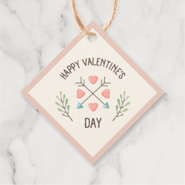 Etiquetas Para Recuerdos Feliz Día de San Valentín - Flores