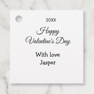 Etiquetas Para Recuerdos Feliz día de San Valentín nombre amor simple año e