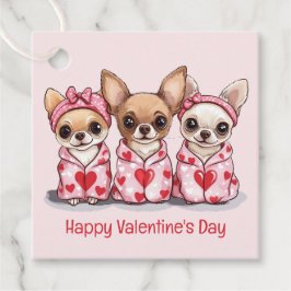 Etiquetas Para Recuerdos Feliz Día de San Valentín Perros Chihuahua