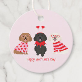 Etiquetas Para Recuerdos Feliz Día de San Valentín Perros Maltipoo