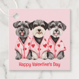 Etiquetas Para Recuerdos Feliz día de San Valentín perros Schnauzer