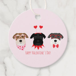 Etiquetas Para Recuerdos Feliz Día de San Valentín Perros Schnauzer