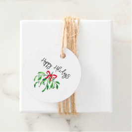 Etiquetas Para Recuerdos FELIZ FESTIVIDAD Navidades festivos Mistletoe Dive