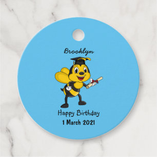 Etiquetas Para Recuerdos Feliz graduación de abejas personalizados