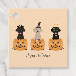 Etiquetas Para Recuerdos Feliz Halloween Labrador Recuperar Calabaza de Per
