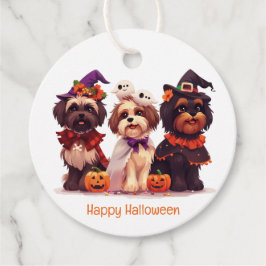 Etiquetas Para Recuerdos Feliz Halloween Shih Tzu Dogs