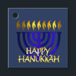 Etiquetas Para Recuerdos Feliz Hanukkah Menorah Blue<br><div class="desc">Feliz Hanukkah Menorah Blue</div>