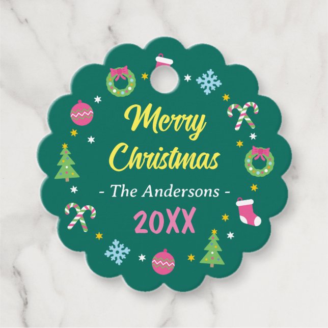 Etiquetas Para Recuerdos Feliz Navidad (Anverso)