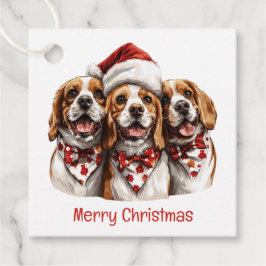 Etiquetas Para Recuerdos Feliz Navidad Beagle Dogs