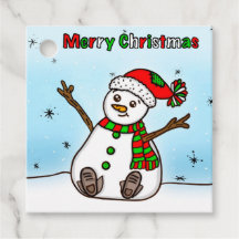 Feliz Navidad Cute Plump Snowman