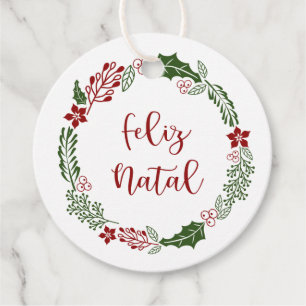 Etiquetas Para Recuerdos Feliz Navidad en portugués, Feliz Natal, Personali