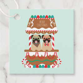 Etiquetas Para Recuerdos Feliz Navidad Pugs Holiday Stand Dogs