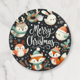 Etiquetas Para Recuerdos Feliz Navidad, zorras y conejos favorecen a las et