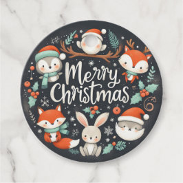 Etiquetas Para Recuerdos Feliz Navidad, zorras y conejos favorecen a las et