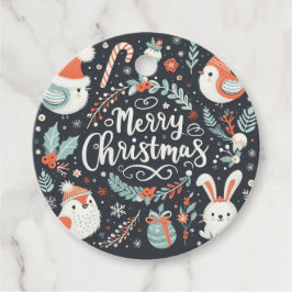 Etiquetas Para Recuerdos Feliz Navidad, zorras y conejos favorecen a las et