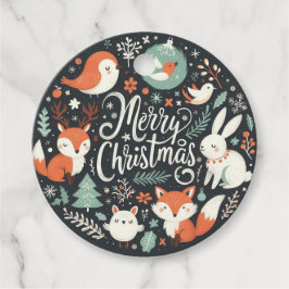 Etiquetas Para Recuerdos Feliz Navidad, zorras y conejos favorecen a las et
