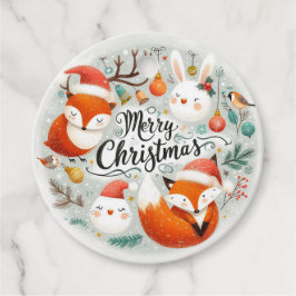 Etiquetas Para Recuerdos Feliz Navidad, zorras y conejos favorecen a las et