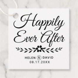 Etiquetas Para Recuerdos Feliz para siempre después del boda de flores de t