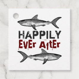 Etiquetas Para Recuerdos Feliz para siempre después del Boda de tiburón vin