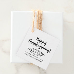 Etiquetas Para Recuerdos Feliz personalizado de la tarta de calabaza de Acc