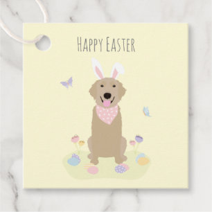 Etiquetas Para Recuerdos Felíz recuperación de oro de conejo de Pascua