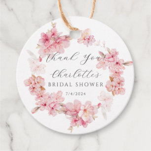 Etiquetas Para Recuerdos Festejo Nupcial Delicia de Flor de Cerezo