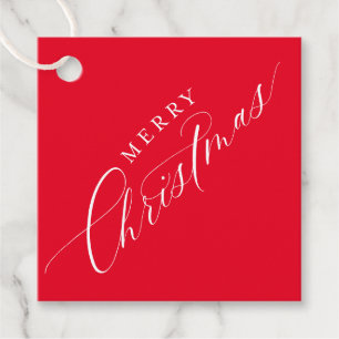 Etiquetas Para Recuerdos FESTIVAL DE FESTIVIDAD Feliz Navidad elegante rojo