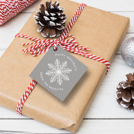 Etiquetas Para Recuerdos Festividad de Navidades de copos de nieve