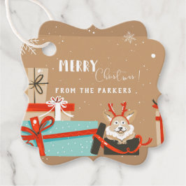 Etiquetas Para Recuerdos Festividad de Navidades modernos de mediados del s