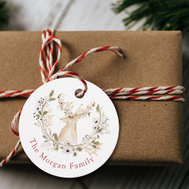 Etiquetas Para Recuerdos Festividad personalizada de la corona de invierno