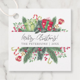 Etiquetas Para Recuerdos Festividad personalizada Feliz Navidad Decorativo