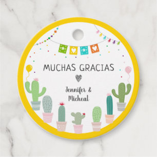 Etiquetas Para Recuerdos Fiesta Cactus Muchas Gracias Baby Shower Gracias