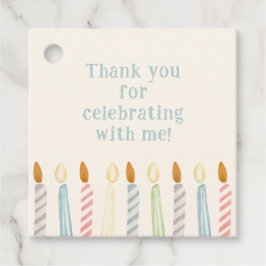 Etiquetas Para Recuerdos Fiesta clásico de velas de cumpleaños simple