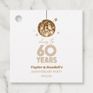 Etiquetas Para Recuerdos Fiesta de aniversario Boda de 60 años de vida