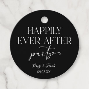 Etiquetas Para Recuerdos Fiesta de Boda Después de Felices para Siempre Rec