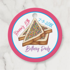 Etiquetas Para Recuerdos Fiesta de cumpleaños arcoiris Alimento de pan de h