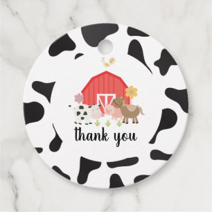 Etiquetas Para Recuerdos Fiesta de cumpleaños de animales de granja gracias